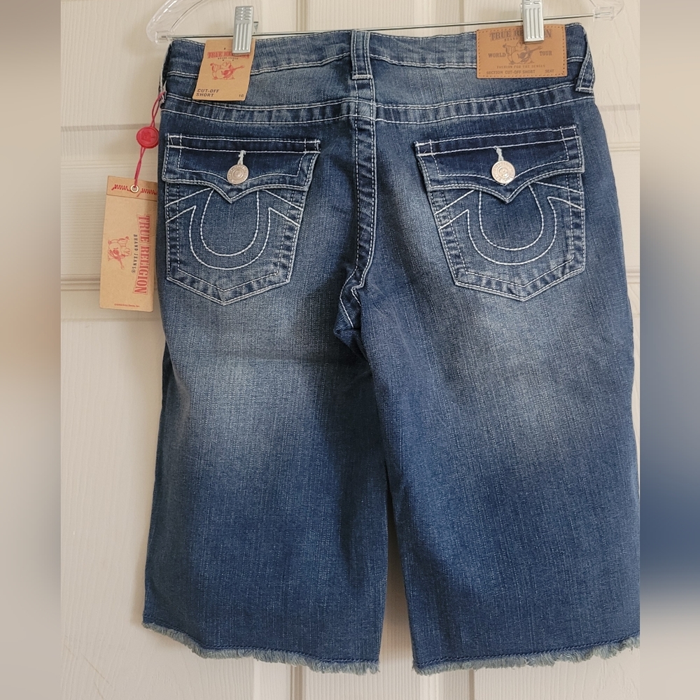 Boys True Religion Jean Cut-Off Shorts